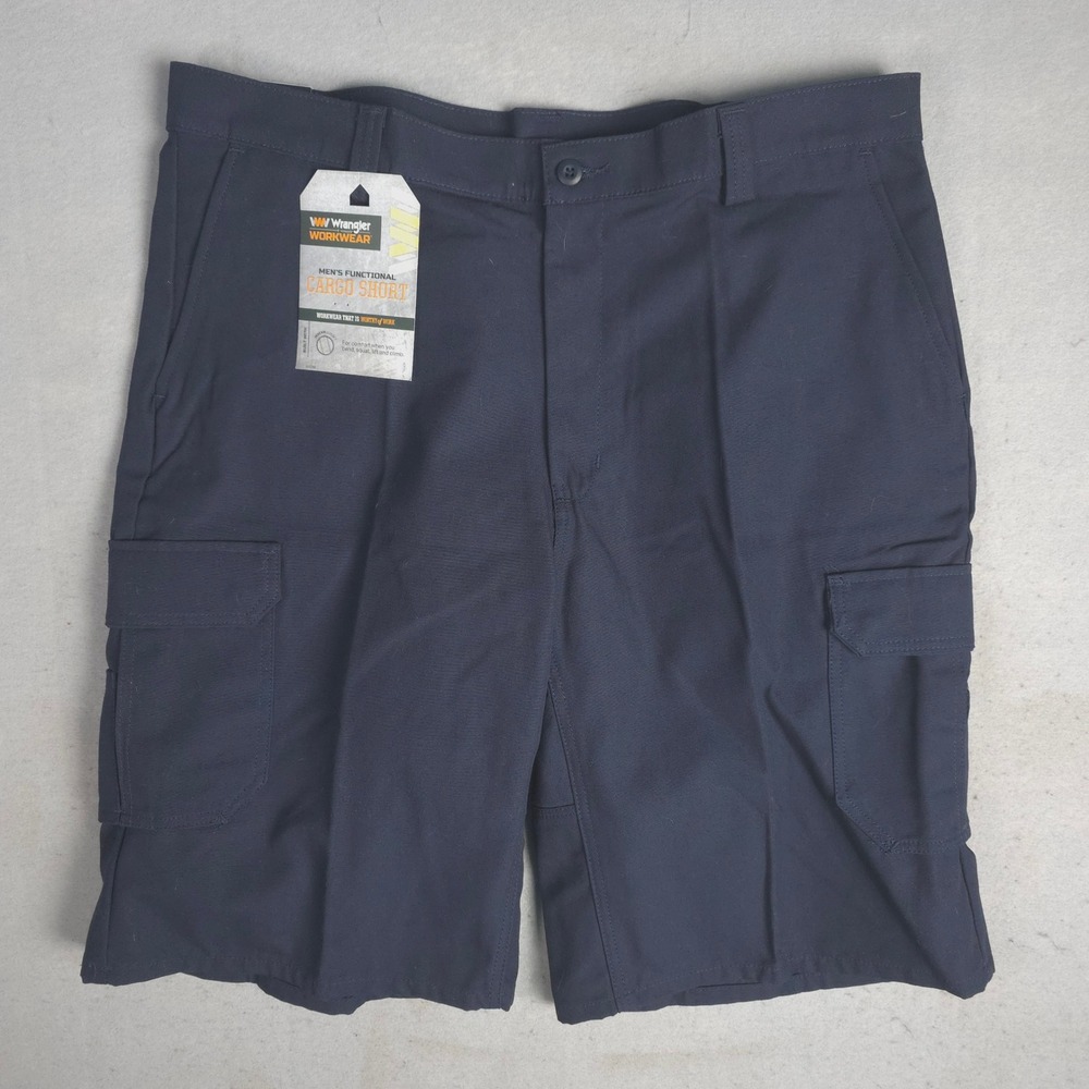Wrangler Workwear Mens Functional Cargo Shorts Blue Size‎ 40 NWT